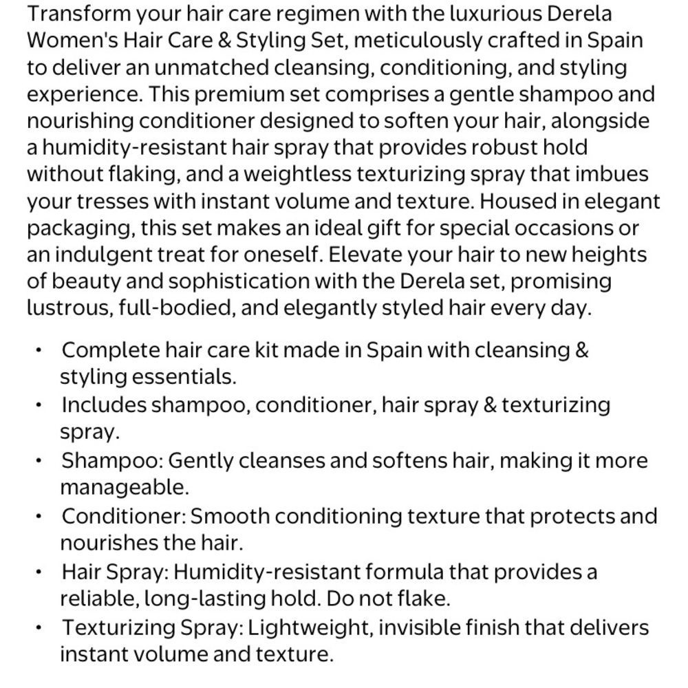 Golden Edition Derela Complete Hair Care Set - Picture 5 of 5
